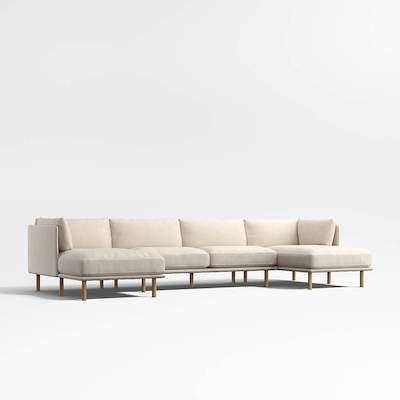Upholstery Cleaning • Double Chaise Sectional • Tapestry Upholstery Cleaning • Double Chaise Sectional